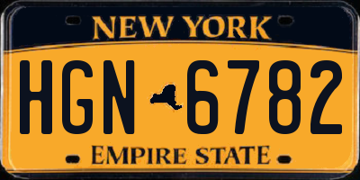 NY license plate HGN6782