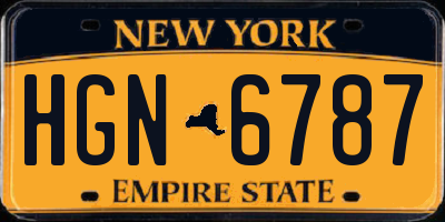 NY license plate HGN6787