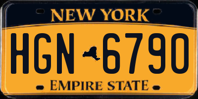 NY license plate HGN6790