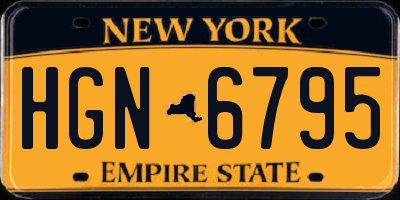 NY license plate HGN6795