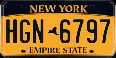 NY license plate HGN6797