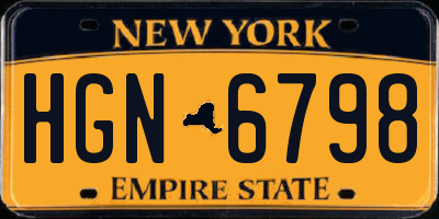 NY license plate HGN6798