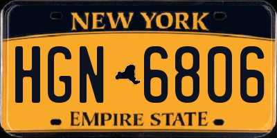 NY license plate HGN6806