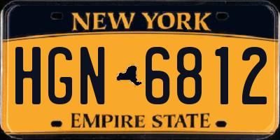 NY license plate HGN6812
