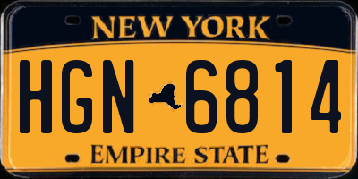 NY license plate HGN6814