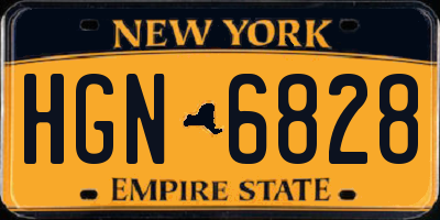 NY license plate HGN6828