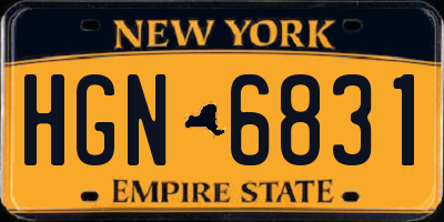 NY license plate HGN6831