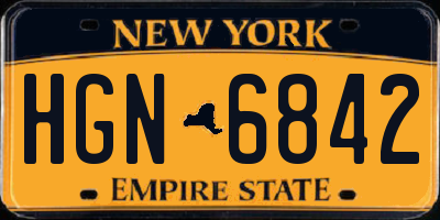 NY license plate HGN6842