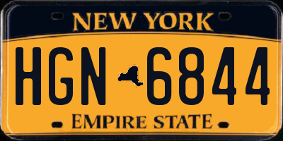 NY license plate HGN6844