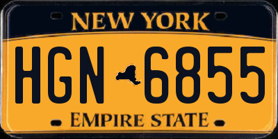 NY license plate HGN6855