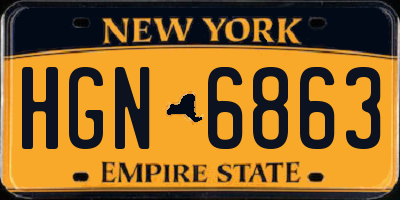 NY license plate HGN6863