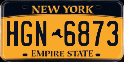 NY license plate HGN6873