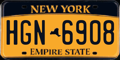 NY license plate HGN6908