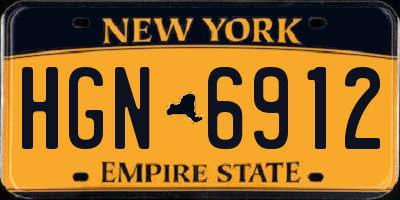 NY license plate HGN6912