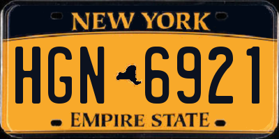 NY license plate HGN6921