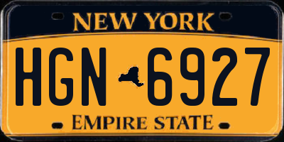 NY license plate HGN6927
