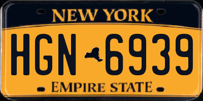 NY license plate HGN6939