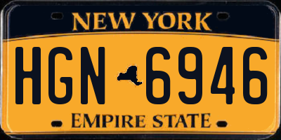 NY license plate HGN6946
