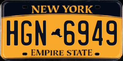 NY license plate HGN6949