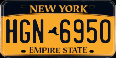 NY license plate HGN6950