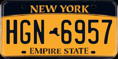 NY license plate HGN6957