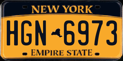 NY license plate HGN6973