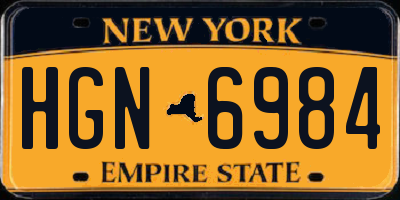 NY license plate HGN6984