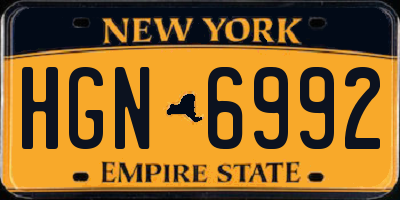 NY license plate HGN6992