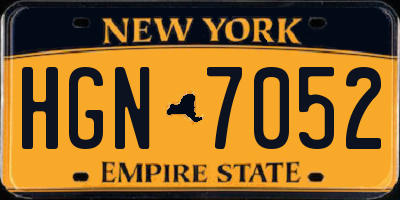 NY license plate HGN7052