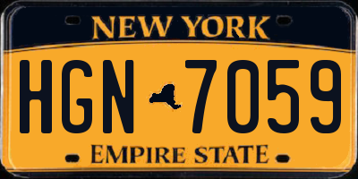 NY license plate HGN7059