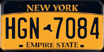 NY license plate HGN7084