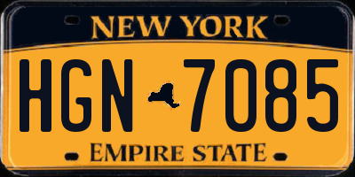 NY license plate HGN7085