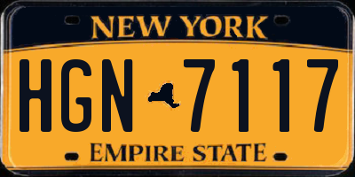 NY license plate HGN7117