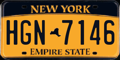 NY license plate HGN7146
