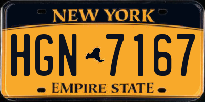 NY license plate HGN7167