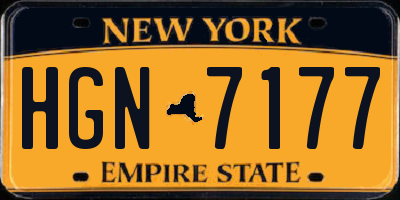 NY license plate HGN7177