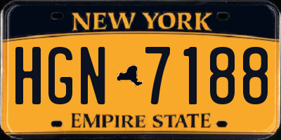 NY license plate HGN7188