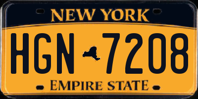 NY license plate HGN7208