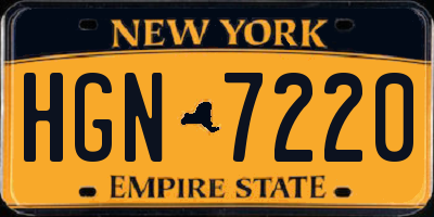 NY license plate HGN7220