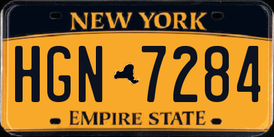 NY license plate HGN7284