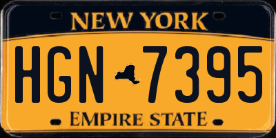 NY license plate HGN7395