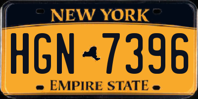 NY license plate HGN7396