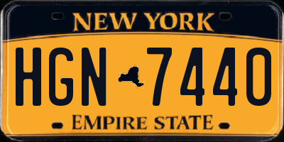 NY license plate HGN7440