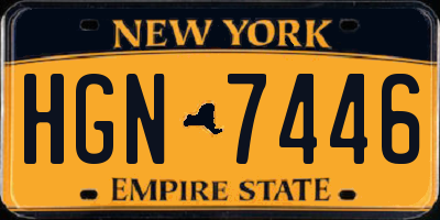 NY license plate HGN7446