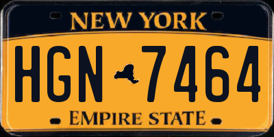 NY license plate HGN7464