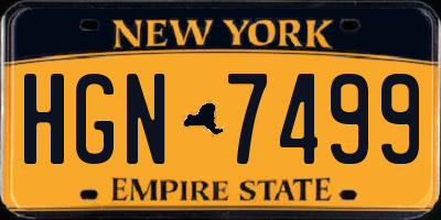 NY license plate HGN7499