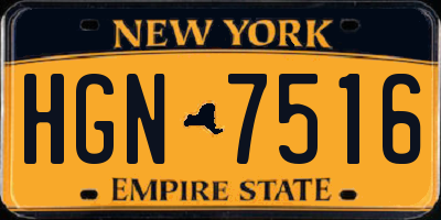 NY license plate HGN7516