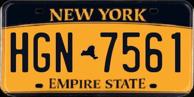 NY license plate HGN7561