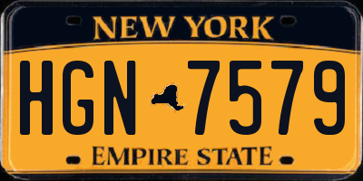 NY license plate HGN7579