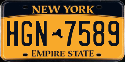 NY license plate HGN7589